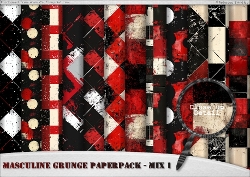 Masculine Grunge Paperpack - Mix 1