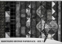 Masculine Grunge Paperpack - Mix 7