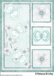 Mint Flutterby Blossoms A4