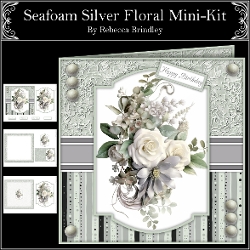 Seafoam Silver Floral Mini-Kit