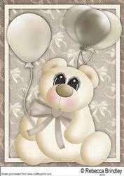 Cream Balloon Bear A4