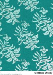 Beautiful Brocade Backing Paper in Aquamarine