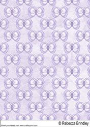 Purple Flutterby Blossoms Backing Paper 2