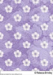 Purple Flutterby Blossoms Backing Paper 1