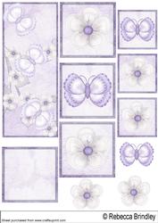 Purple Flutterby Blossoms Toppers