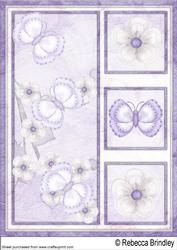 Purple Flutterby Blossoms A4