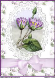 Purple Lotus Flower A4