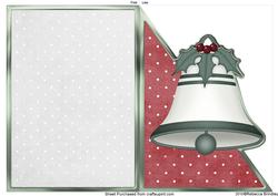 Cut and Fold Christmas Bell in Red