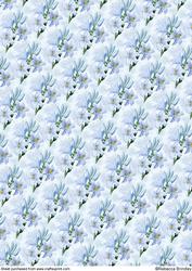 Blue Lilly Backing Paper One