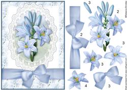 Blue Lilly Decoupage
