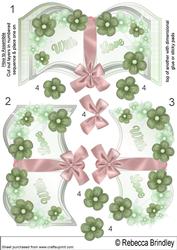Green and Pink Love Book Decoupage