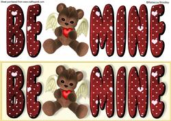 Large Dl Be Mine Valentine Cupid Bear
