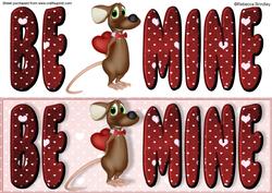 Large Dl Be Mine Valentine Mouse One