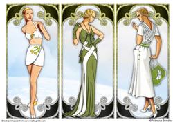 Perfect Peridot Vintage Ladies Panels or Toppers