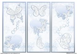 Romantic Butterflies in Powder Blue