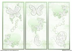 Romantic Butterflies in Peppermint Green