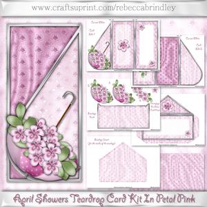 April Showers Teardrop Card Kit in Petal Pink