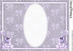 Purple Balloon Bear Gatefold Insert