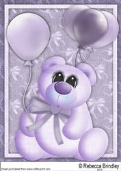 Purple Balloon Bear A4