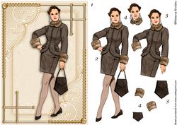 Flirty Frocks in Honey Decoupage