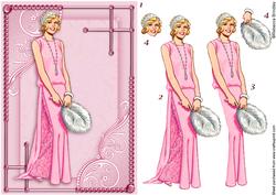 Flirty Frocks in Pink Decoupage