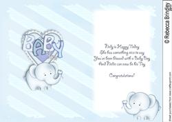 Baby Nellie in Blue Custom Verse Insert
