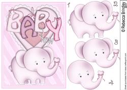 Baby Nellie in Pink Decoupage