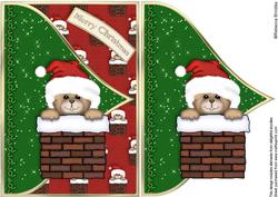Chimney Ted Christmas Envelope Card Front