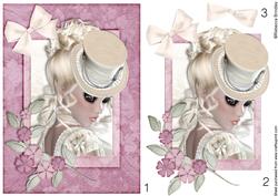 Top Hat Totty Decoupage