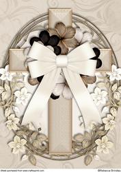 Oval Cross in Taupe A4
