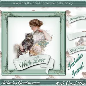 Relaxing Gentlewoman 8x8 Card Kit