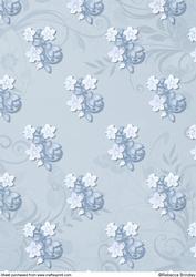 Oval Cross in Blue Backing Paper 2