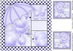 Fifi Fantastic 8x8 Card Front in Blueberry