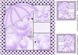 Fifi Fantastic 8x8 Card Front in Purple