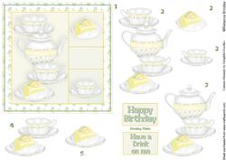 Time 4 Tea 5x5 Decoupage in Lemon