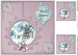 Winter Through the Looking Glass 8x8 Card Front - Mulberry