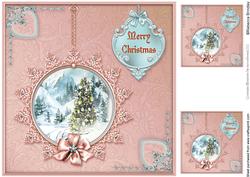 Winter Through the Looking Glass 8x8 Card Front - Salmon