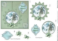Winter Through the Looking Glass 5x5 Decoupage - Mint