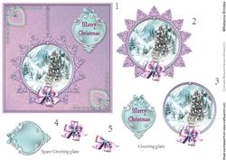 Winter Through the Looking Glass 5x5 Decoupage - Blackberry