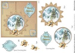 Winter Through the Looking Glass 5x5 Decoupage - Caramel