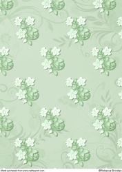 Oval Cross in Forest Green Backing Paper 2