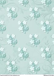 Oval Cross in Turquoise Backing Paper 2