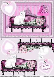 Princess Kitty Decoupage in Pink