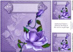 8x8 Twilight Rose Card Front