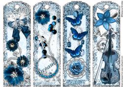 Crystal Dreams Bookmarks in Sapphire