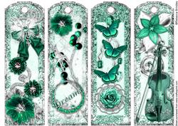 Crystal Dreams Bookmarks in Emerald