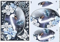 Midnight Swan in Blue Pyramid