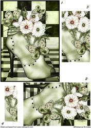Minty Flowerheads Over Heel Pyramid