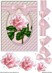 A Delicate Blush Rose Decoupage
