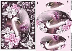 Midnight Swan in Pink Pyramid